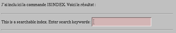 Un exemple de formulaire utilisant ISINDEX