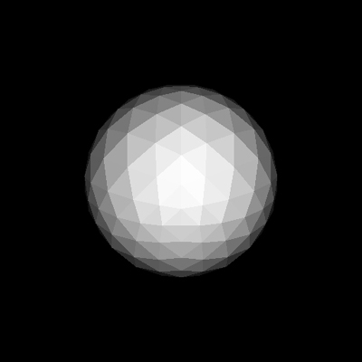 Une balle en Flat Shading