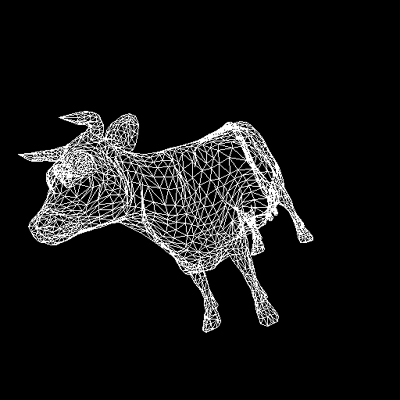 Une vache en Hidden Lines