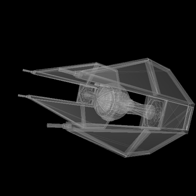 Un Tie Fighter en Transparence