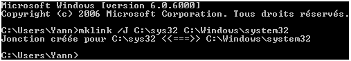 Liens symboliques sous Windows XP