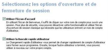 Passez d'un compte  l'autre sous Windows XP