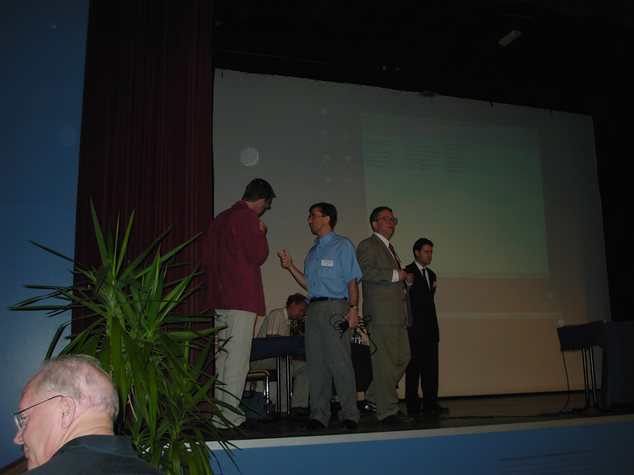 Session : from left to right Eric Gerritsen, Pascal Masson, Erwin Prinz, Agostino Pirovano, Jan Van Houdt